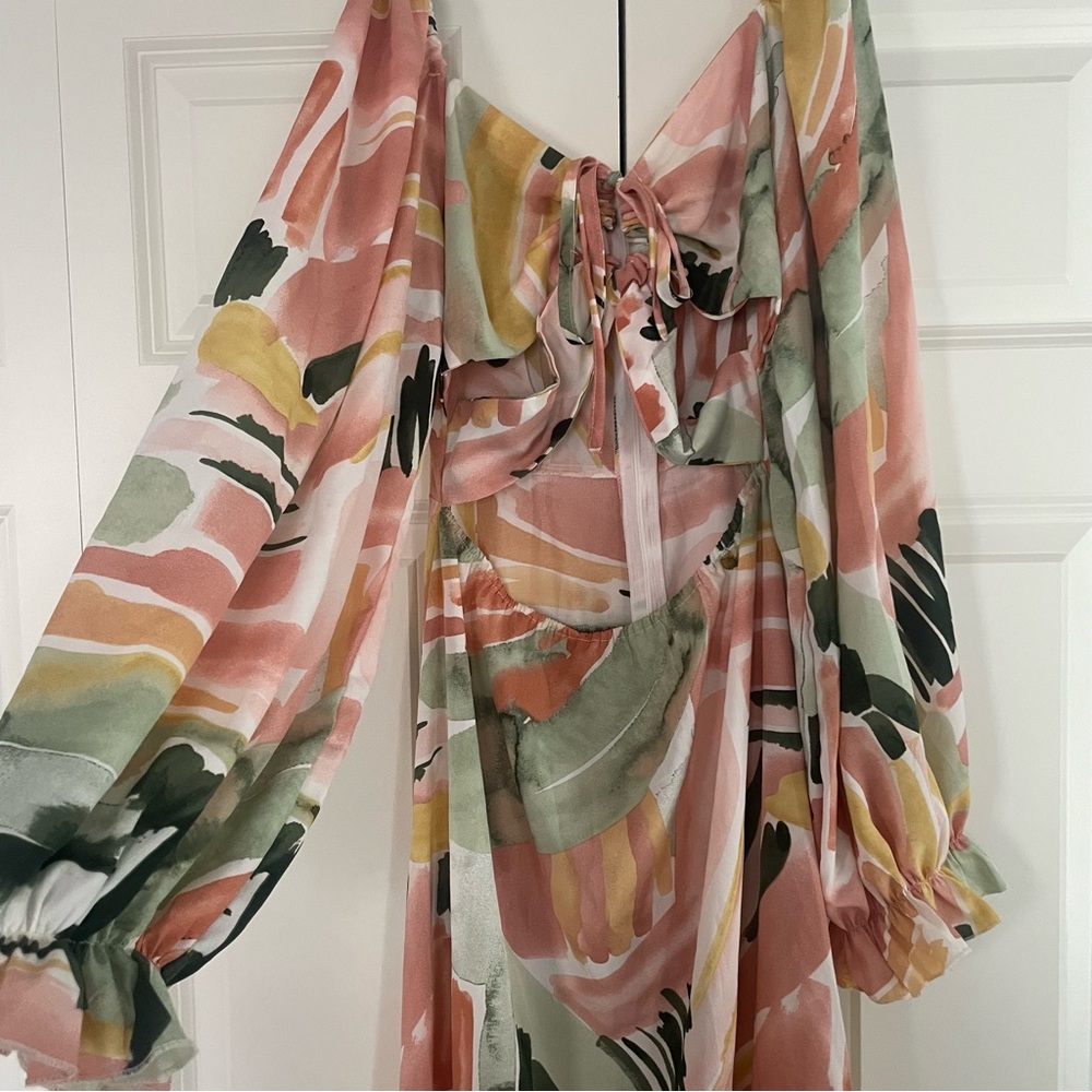 Floral Boho Long Sleeve Maxi Dress